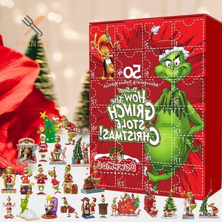 Rrlnmd 2024 Giáng Sinh Đếm Ngược Hộp Mù Lịch Anime Hình Mặt Dây Chuyền Hình Dễ Thương Búp Bê Tượng Đồ Chơi Trẻ Em Quà Tặng Giáng Sinh MỚI