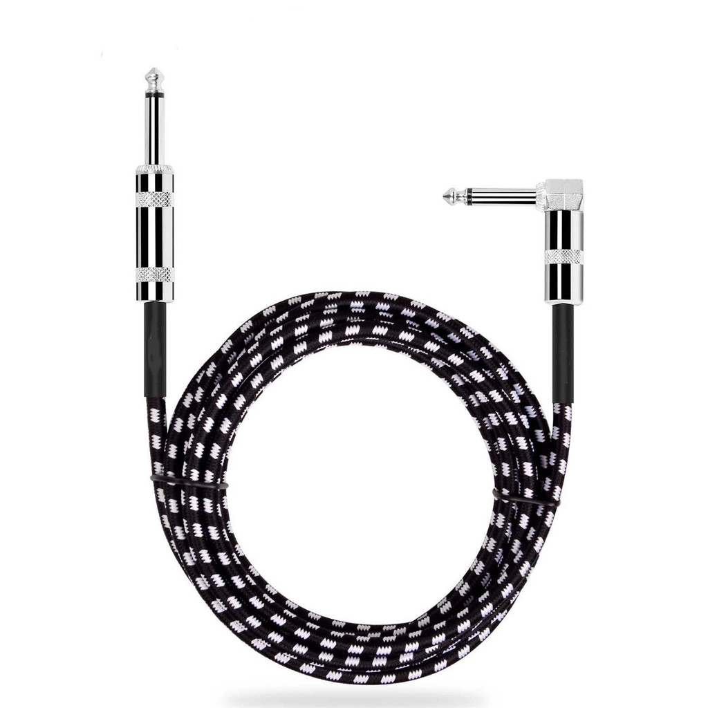 Cáp âm thanh hai lõi lớn 6.35mm thẳng đến hai lõi 6.35 Mono Male-to-Nam Cáp âm thanh Micro Nhạc cụ đ