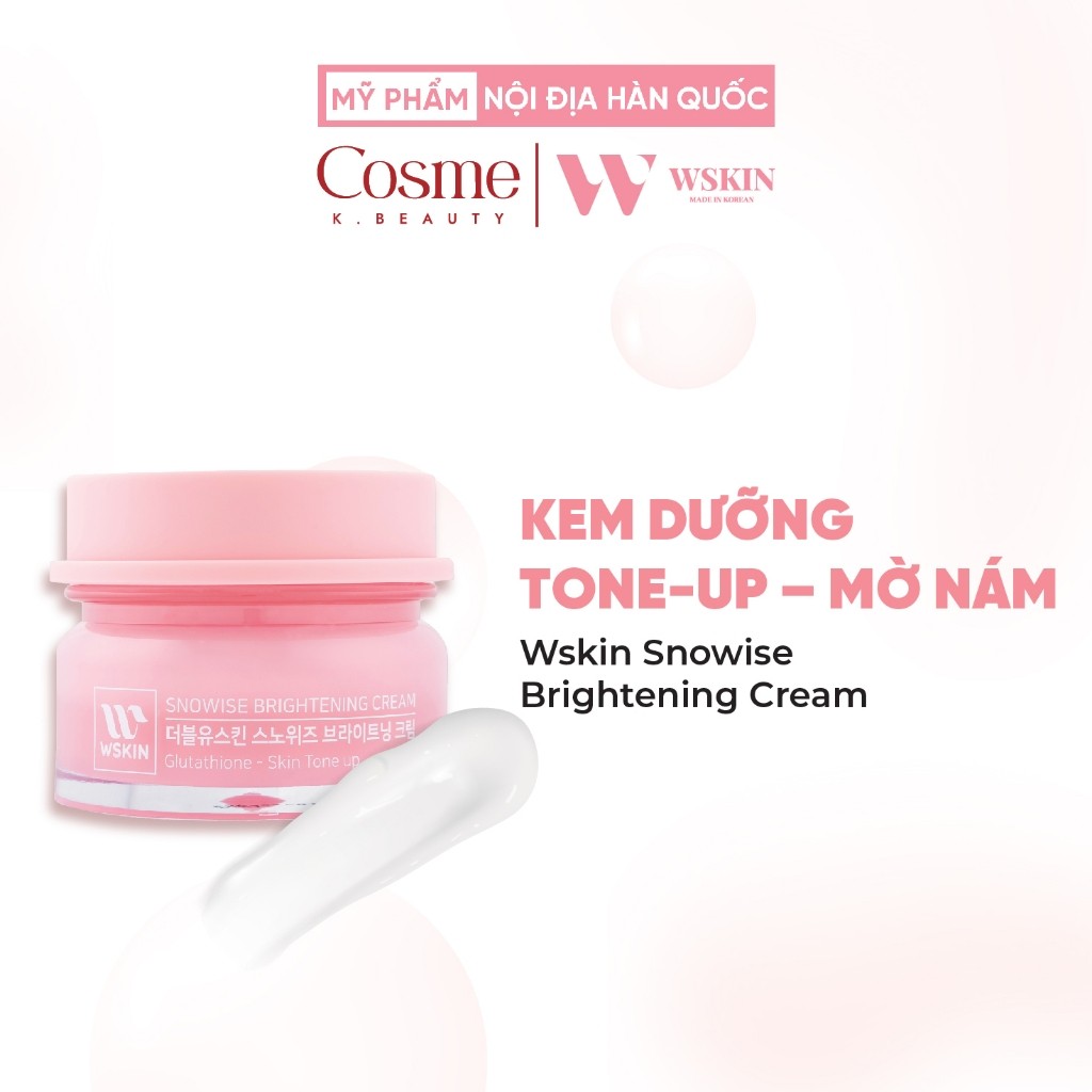 Kem dưỡng da Wskin Snowise Brightening Cream Nâng tone giảm nám dưỡng trắng ban ngày 50ml WKD03