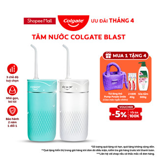 Máy tăm nước Colgate Blast nhỏ gọn, chống thấm nước, pin sạc, sạch sâu từng kẽ răng