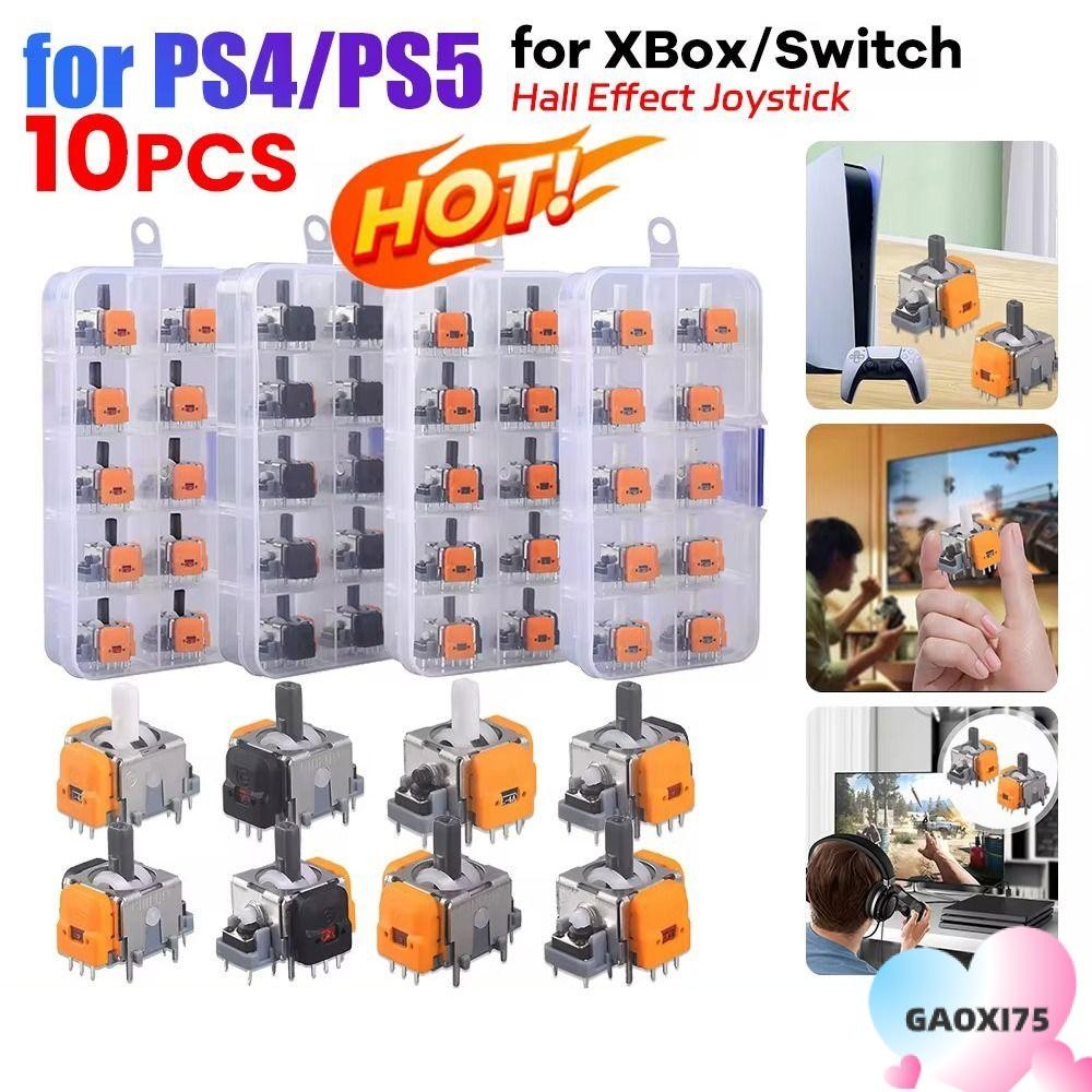 GAOXI75 10 CÁI Bộ điều khiển Thumb Stick, cho Playstation 5 Game Hall Effect Joystick, Bộ phận sửa c