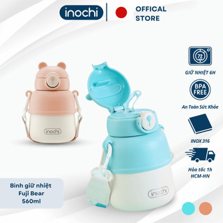  Bình nước giữ nhiệt Bình nước inochi Fuji Bear 560ml Chất liệu Inox 316 giữ nhiệt cao cấp văn phòng 
