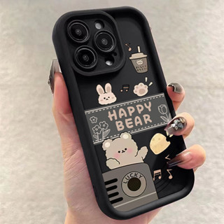  Ốp Lưng Cho Xiaomi Redmi Note 14 13 11 12 Pro Plus 5G 12S 11S 10s 10 Pro Redmi 14C Turbo 3 13 12 12C 4G 13C Hoạt Hình Dễ Thương Trà Sữa Gấu Mắt Thiên Thần Silicon Mềm Mờ Chống Sốc 