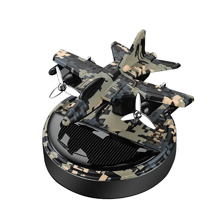 【Ready Stock】 Solar Rotating Car Helicopter Aromatherapy Creative Car Perfume Car Fragrance Aircraft