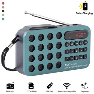 Sạc Di Động Đài FM Mini Năng Lượng Mặt Trời Bluetooth Loa Không Dây Hỗ Trợ USB TF Card Máy Nghe Nhạc MP3 Với Bộ Thu Đài FM