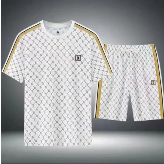 Nam Mùa Hè Phong Cách Mới In Hình Full Casual Loose All-Match Suit