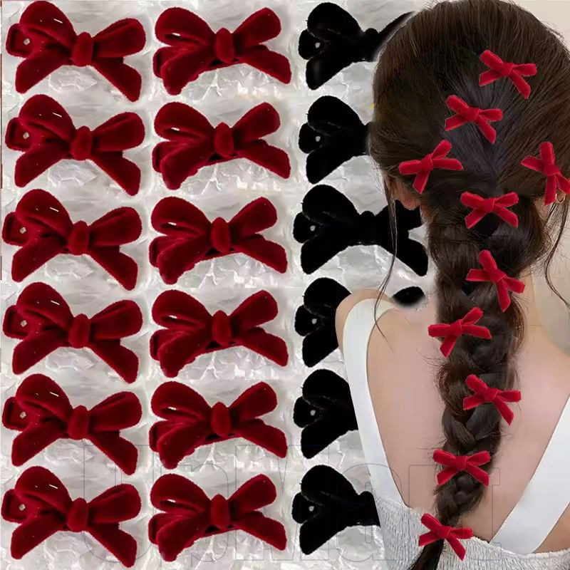 1 / 2 / 4 Kẹp Tóc Nơ Mini - Kẹp Tóc Nơ - Kẹp Tóc Mỏ Vịt - Mũ Nơ - Dành Cho Bé Gái - Phụ Kiện Tóc Nổ 