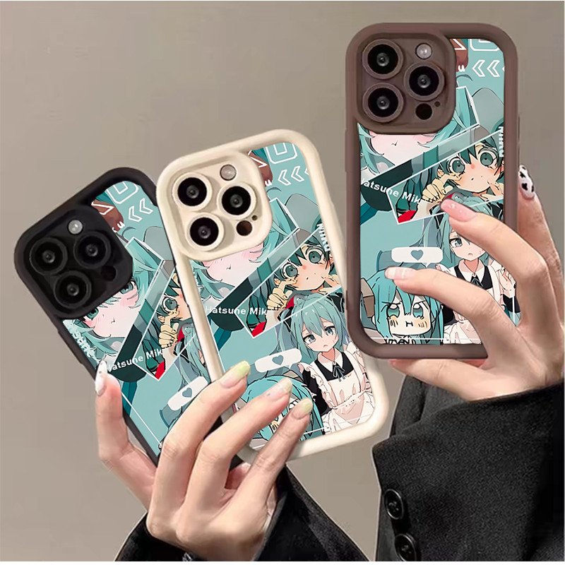 Ốp Lưng Hatsune Miku Happy Cho OPPO Reno 6 5 4 3 10 11 Pro Plus 5G A31 A53 A33 A9 A5 2020 A8 A57 202