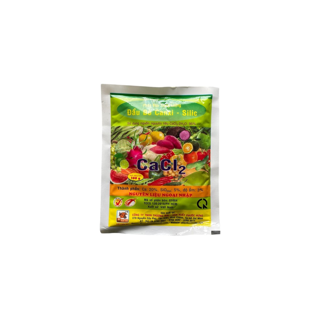 Phân Bón Trung Lượng Canxi Silic (CaCl2) 100gr (gói)