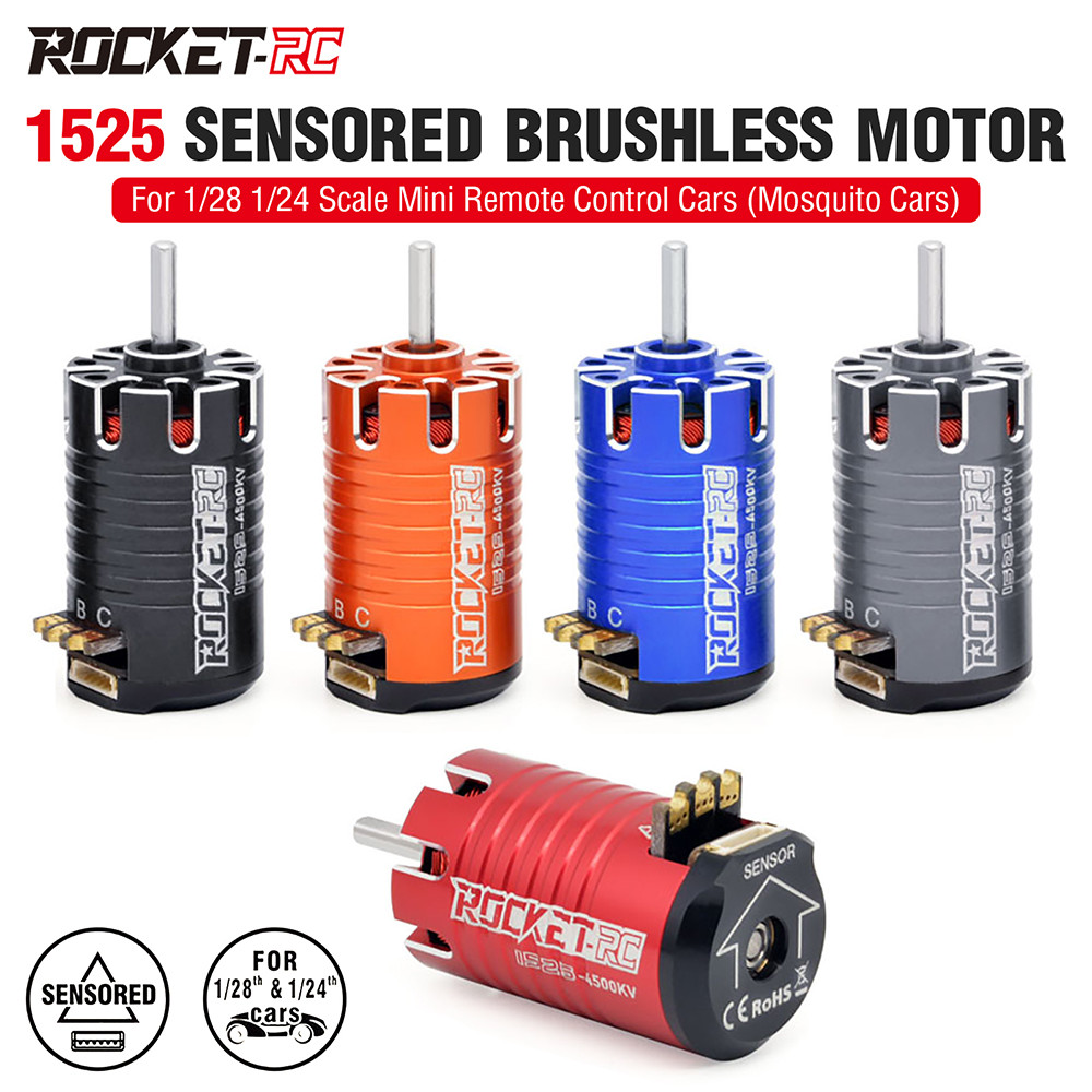 ROCKET-RC Mini 1525 Động cơ không chổi than cảm biến 3500KV 4500KV 5500KV 6800KV cho ô tô điều khiển