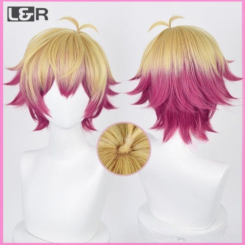 < L & R < Manmei Anime Blue Lock Alexis Ness Cosplay Tóc Giả 30cm Tóc Ngắn Hoa Hồng Vàng Tóc Giả Hồn
