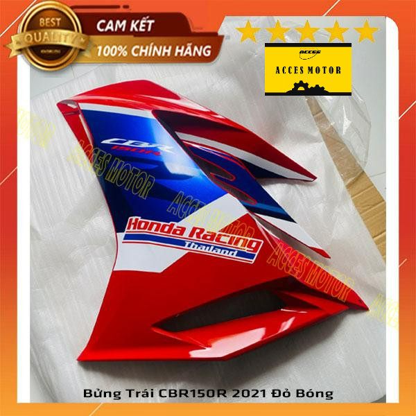 Bửng, Yếm Trái Phải CBR150R 2021 Đỏ Bóng Chính Hãng Thái Lan mã 64400-K45-TR0ZA/ 64300-k45-TR0ZA