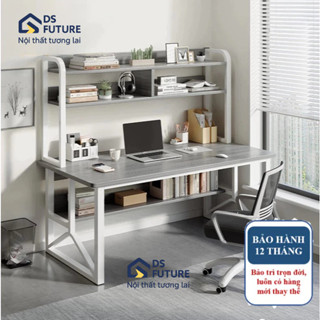 Bàn học kệ sách gỗ mdf, mặt bàn bo góc an toàn cho bé, bàn làm việc 1m2 chân sắt cứng cáp chịu tải 200kg [U4 KS]