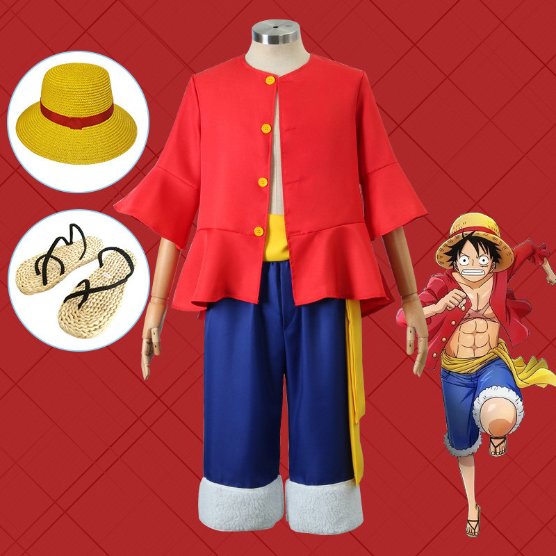 One Piece Cosplay Monkey D Luffy Trang Phục Quần Áo Đảng Truyện Tranh Triển Lãm Hiệu Suất