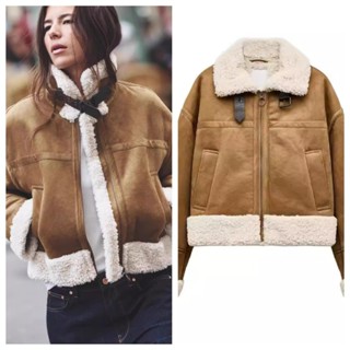 Zara Thu Đông Sản Phẩm Mới Nữ Châu Âu Phong Cách Mỹ Giữa Dây Kéo Trang Trí Hai Mặt Dài Tay Ve Áo Khoác 8372244