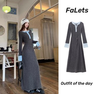 Đầm body dáng dài dài tay mùa đông Váy liền dệt kim dài tay váy dài tôn dáng mẫu mới mùa thu cho nữ