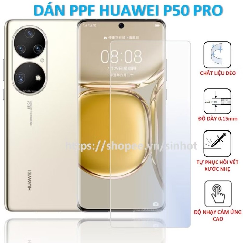 (huawei p50 pro) Dán PPF chống xước Huawei P50 Pro ilistore