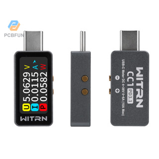 Pcbfun 0,96 inch Màu IPS Đồng hồ đo điện áp đa chức năng Đồng hồ đo điện thoại Type-C Đo dòng điện hai chiều DC 4 ~ 28V 0 ~ 6A