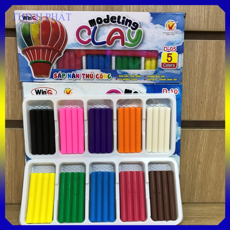 Đất nặn thủ công 5-10 màu WINQ (GIÁ TẠI KHO) (vpp Thinhphat)
