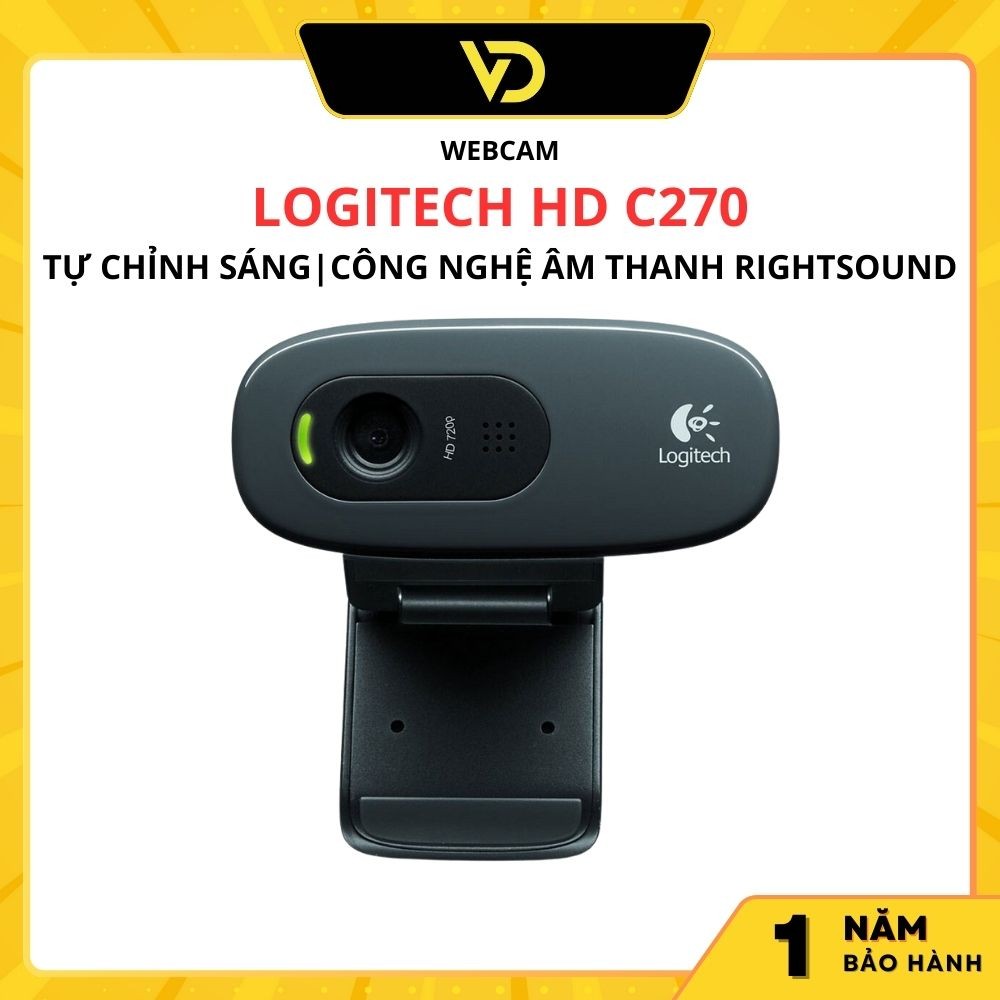 WEBCAM LOGITECH HD C270 NEW CHÍNH HÃNG BẢO HÀNH 1 NĂM