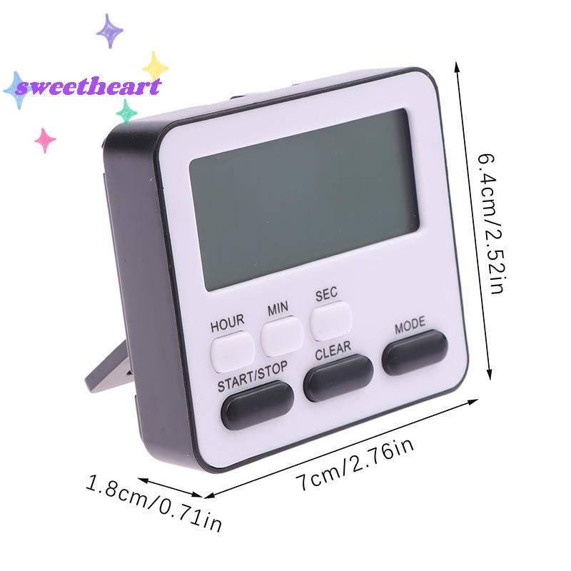 [Người yêu] Màn hình kỹ thuật số Đồng hồ báo thức nấu ăn Hẹn giờ nhà bếp Đồng hồ bấm giờ ngủ Đồng hồ hẹn giờ Nhà nhắc nhở Đồng hồ báo thức [MỚI]