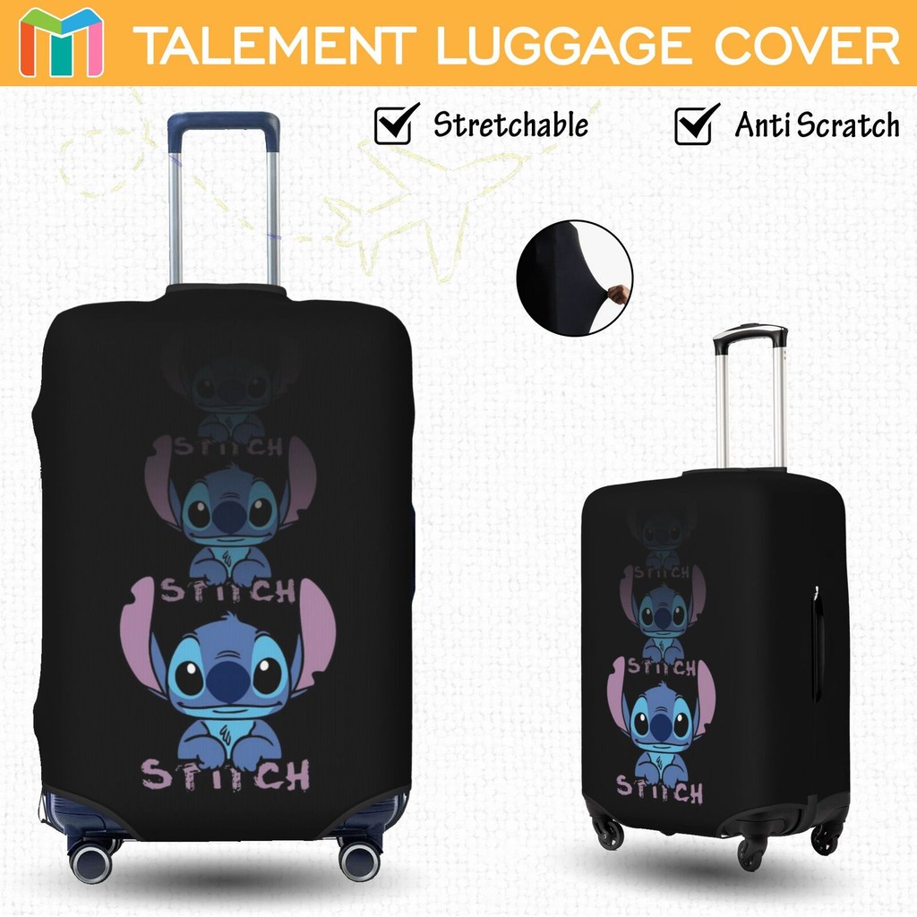 Stitch Vỏ Bọc Vali Chống Trầy Bao Trùm Vali Độ đàn hồi Cá nhân Luggage Cover Size 18-32 inch LS9