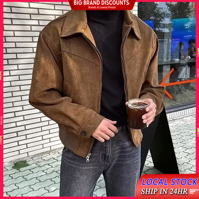 Áo khoác nam Retro Dễ Dàng Phù Hợp Với Áo Khoác Ngắn Xuân Thu Dây Kéo Thời Trang Thiểu Số Mỹ SZ120