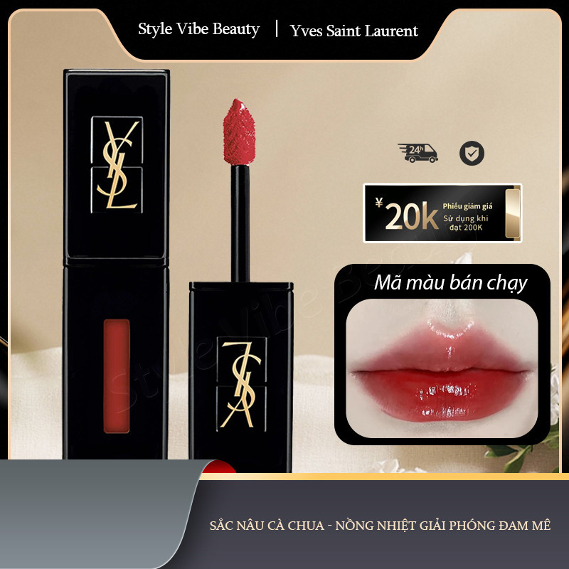 YSL Son Kem Bóng – Lên Màu Chuẩn, Bóng Mượt Tự Nhiên, Giữ Màu Cả Ngày, Dưỡng Ẩm Môi #610 #440 #416