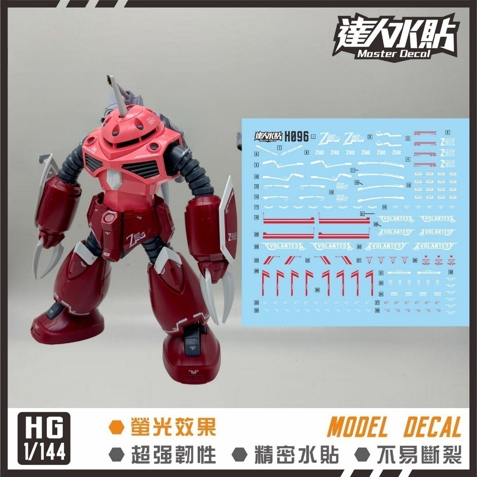 MASTER H096 HG 1 / 144 Z 'GOK Freedom Ver SEED Trượt Nước Decal Fluo Loại MASTERH096