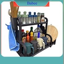 Kệ Đựng Gia Vị Nhà Bếp Chữ B, Kệ Đựng Đồ Dùng Nhà Bếp, kệ gia vị 2 tầng tiện ích