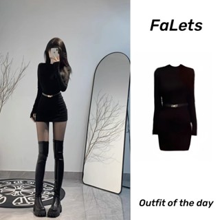  Váy body đen ngắn Đầm Dệt Kim Nữ Dài Tay Cổ Lọ Thời Trang 