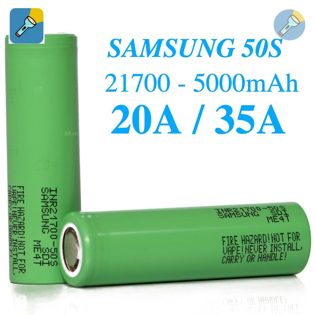 Pin sạc Samsung 50S 21700 5000mAh 25A công suất cao lion li-ion 3.6v 3.7v 4.2v