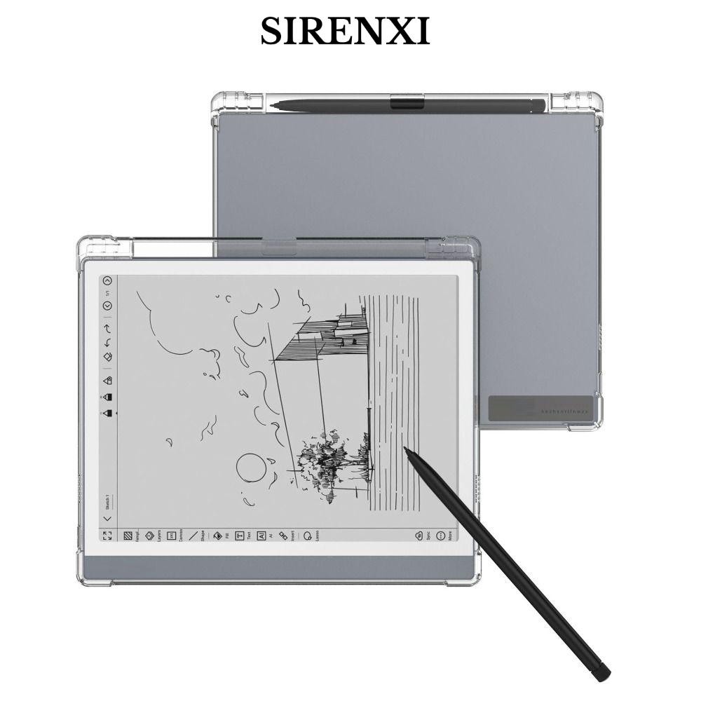 Vỏ đọc sách điện tử SIRENXI, có hộp đựng bút Máy tính bảng mực E, Vỏ bảo vệ ePaper mềm TPU chống sốc