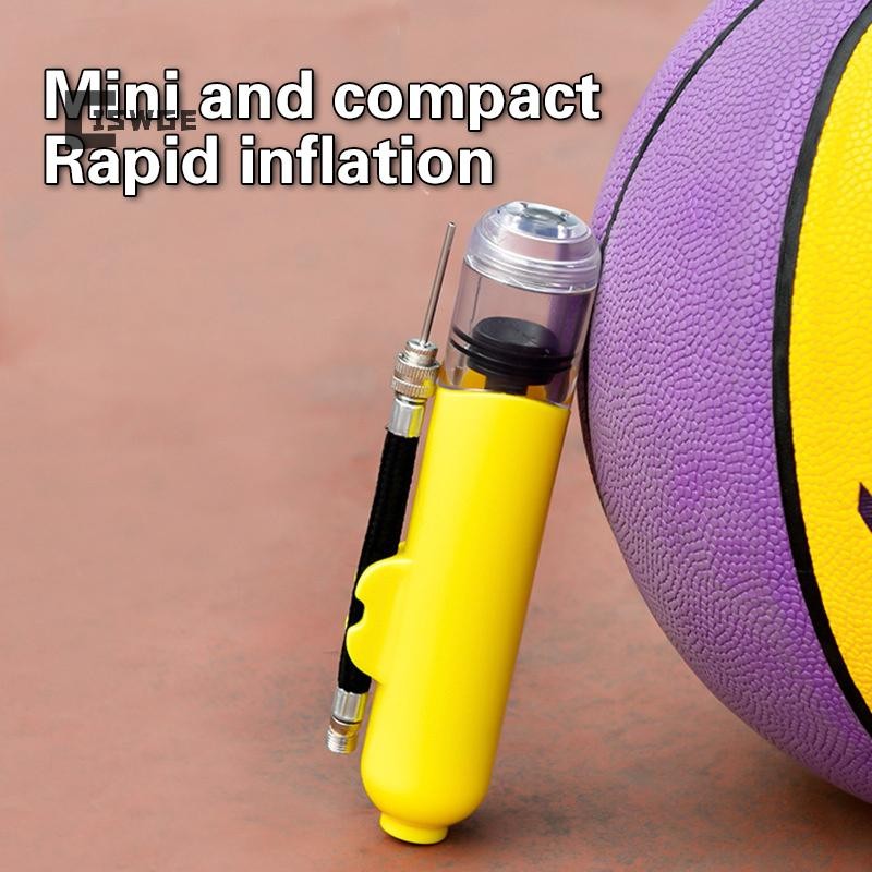 [Ciswge] Máy bơm bóng Mini 16cm Nhựa cầm tay Bóng thể thao hành động kép Bóng rổ Bóng đá Bóng tập Yo