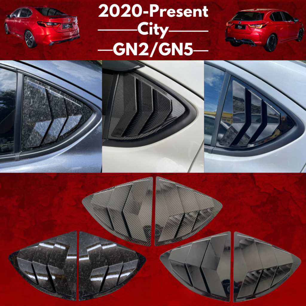 Honda City Gn2 / Gn5 Sedan / City Hatchback 2020-2024 Cửa Sổ Tam Giác Bao Sporty Look