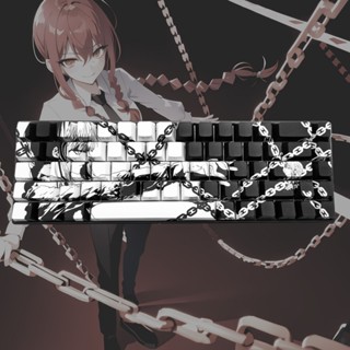 Anime Makima Keycaps Anh Đào Hồ Sơ Bên Khắc Backlit Keycaps Cho Bàn Phím MX Atk68 MAD60 MAD68