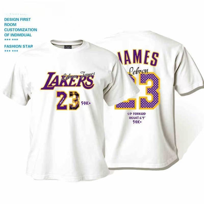 2026 NBA Lakers 23 # LeBron James Bộ đồ tập bóng rổ + Áo thun ngắn tay khô nhanh Unisex mùa hè