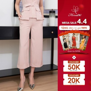Quần Tây Công Sở Nữ HeraDG Dáng Lửng Ống Suông Trơn Màu Hiện Đại, Chất Liệu Cao Cấp STBA004Q