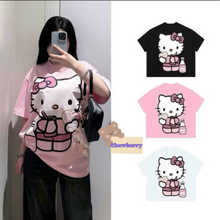  Áo Thun Áo Phông Mèo hello kitty milk cute dễ thương form rộng 