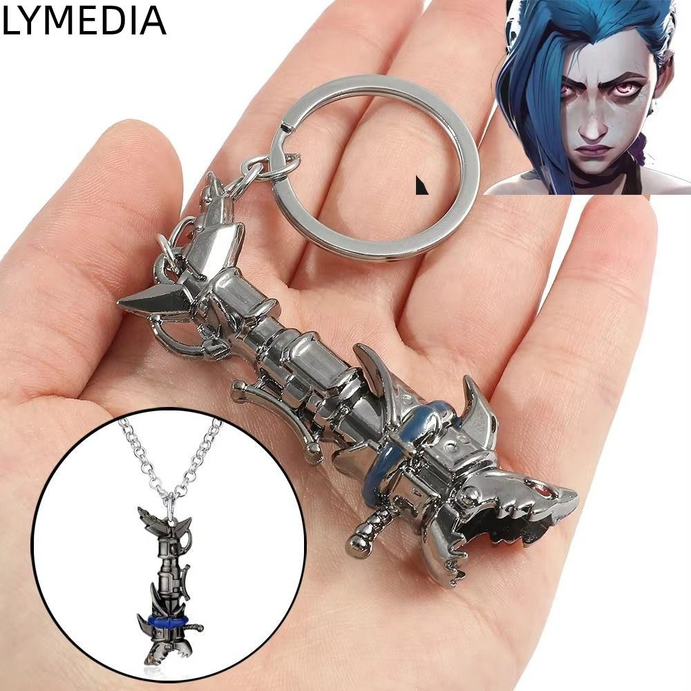 Lymedia Jinx Móc Khóa, LOL Game League of Legend Arcane Vòng Cổ Trang Sức, Phụ Kiện Trò Chơi Kim Loạ