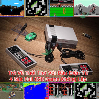 Máy Chơi Game Cổ Điển NES 2 Classic 620 4 NÚT Trò Chơi Cổng AV -DC3512