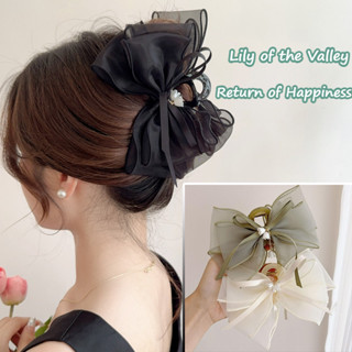 Kích Thước Lớn Nhiều Lớp Lưới Nơ Tóc Vuốt Lily Của Thung lũng Ruy Băng Bun Kẹp Tóc Phụ Kiện Tóc