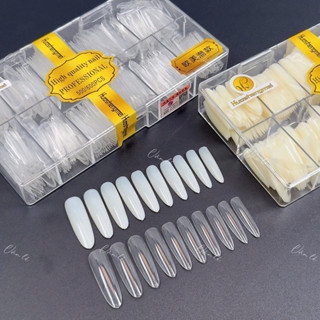 Móng úp HSM tem vàng hạt gạo dài kim cương đủ size .