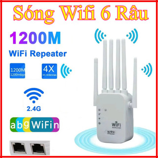 New Sóng Wifi 6 Râu Tốc Độ Cao 1200mbps Phát Xuyên Tường Kết Nối Xa Mở Rộng Vùng Phủ Sóng