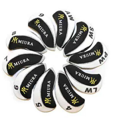 Miura Branded Golf Club Iron Headcover Frabic (4,5,6,7,8,9, Pw, Aw, Sw, Lw) Dành cho Vỏ bảo vệ đầu s