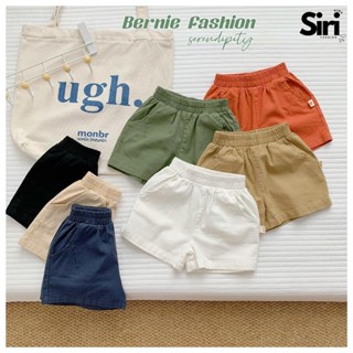 Quần sooc đùi linen kaki mềm bé trai bé gái có túi màu đen xanh cam be trắng nâu 8 - 28kg Siri kids