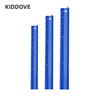KIDDOVE Thước hợp kim nhôm , Thước cân thẳng bằng hợp kim nhôm màu xanh, Công cụ vẽ chống trượt kỹ sư 3 kích cỡ Thước bảo vệ Trường học