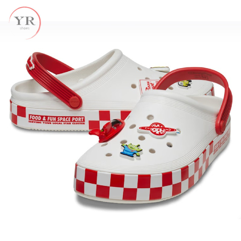 Unisex Nam Nữ Crocs Pizza Planet Clog Dép Crocs off court Clog Dép Đế Mềm Crocs Câu Chuyện Đồ Chơi D