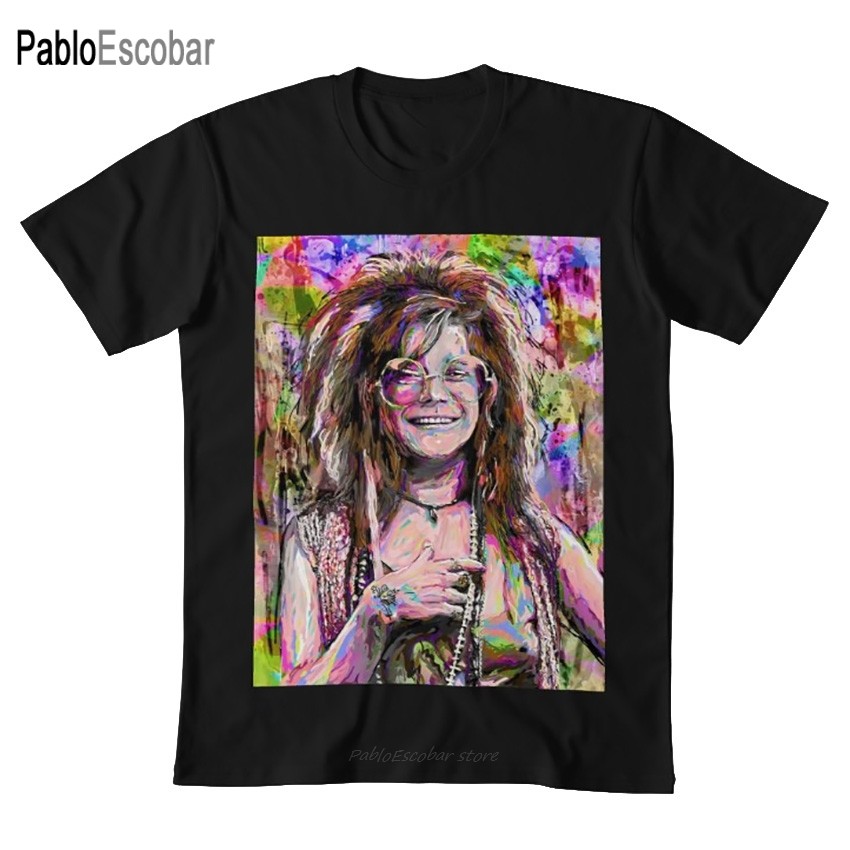 Truyền Thuyết Janis Hippie Joplin Áo Nam cotton Áo nam Thời Trang Áo nam 4XL 5XL plus Kích Thước