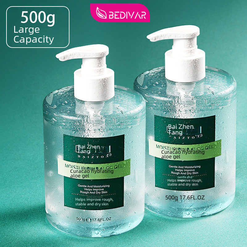 Baizhentang Aloe Vera Gel 500g Dưỡng Ẩm Dưỡng Ẩm Cải Thiện Sấy Sữa Lô Hội Gel Bán Buôn